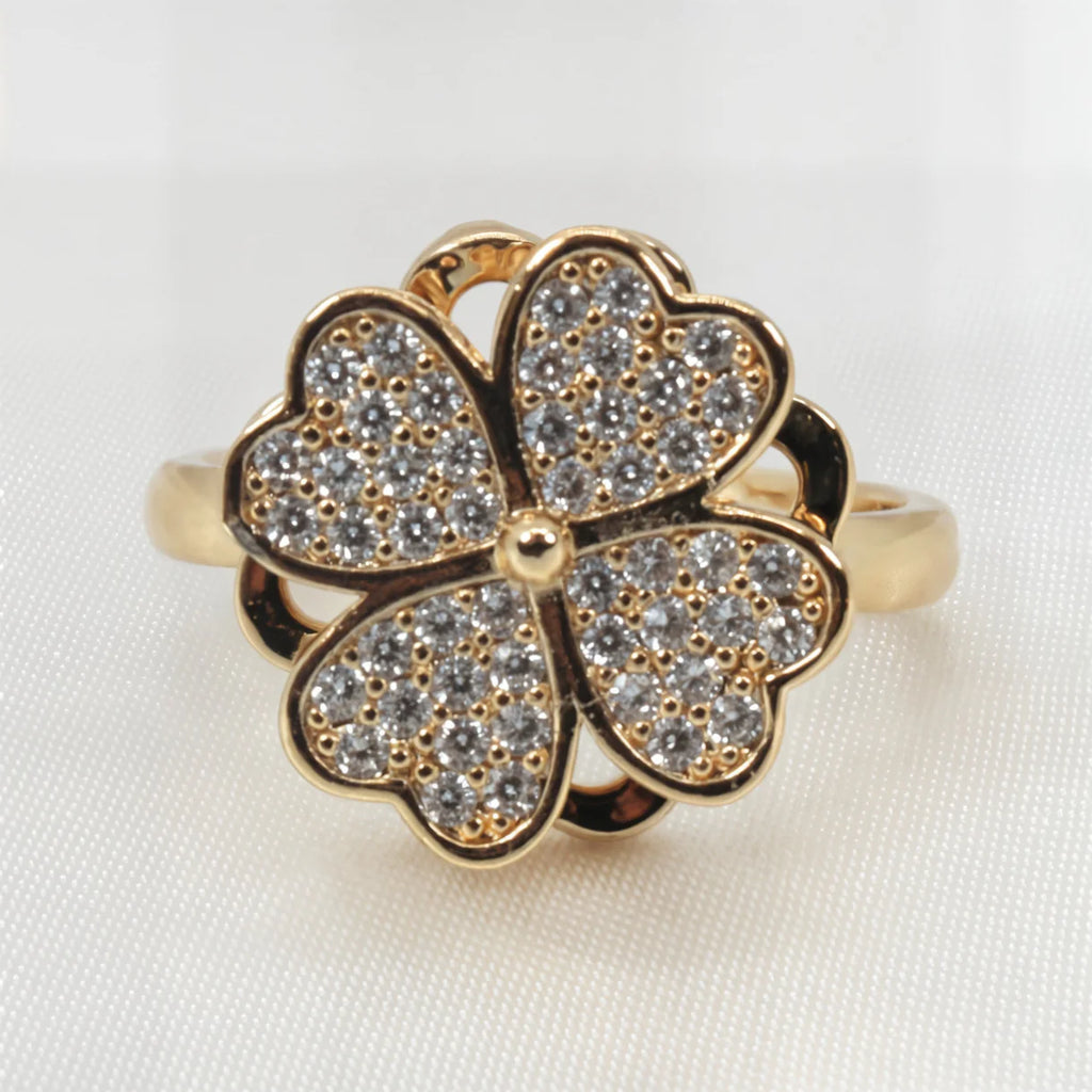 Anello Antistress Quadrifoglio Rotante