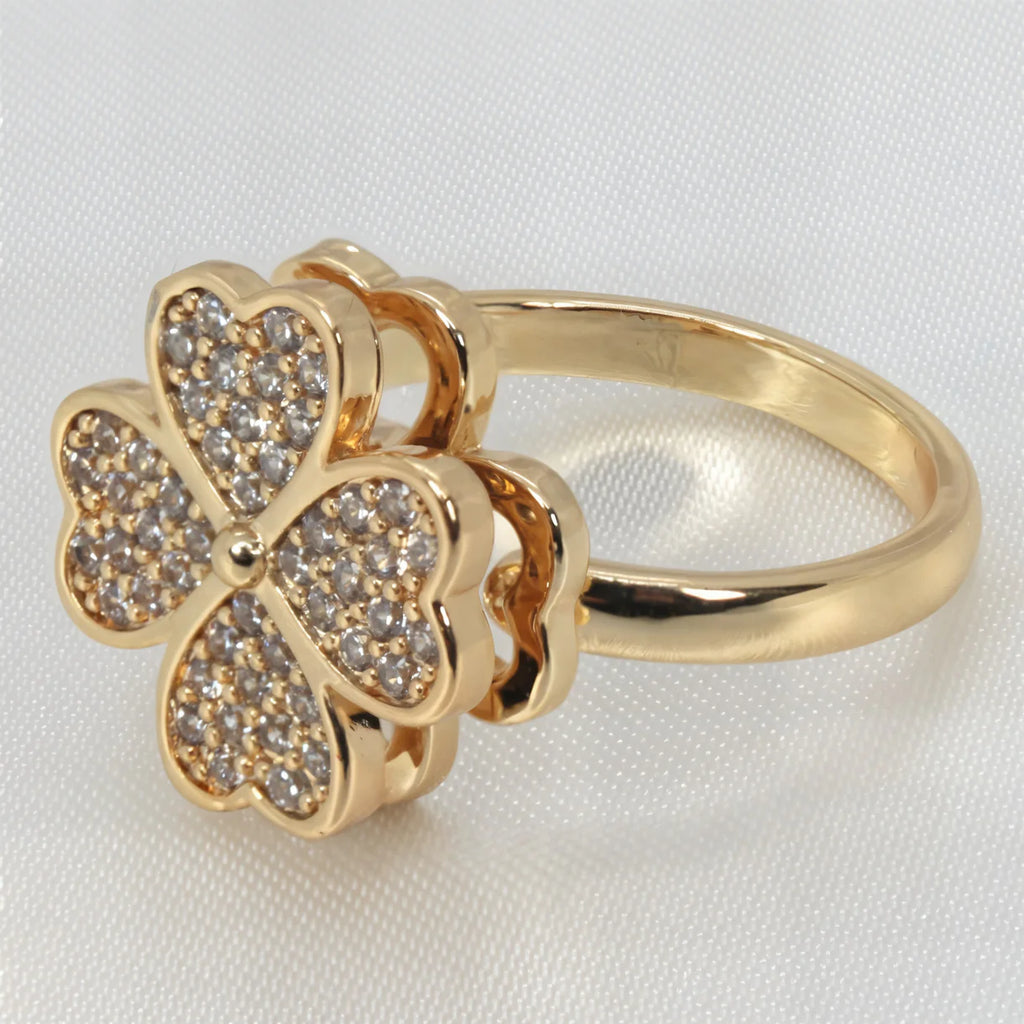 Anello Antistress Quadrifoglio Rotante
