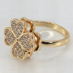 Anello Antistress Quadrifoglio Rotante