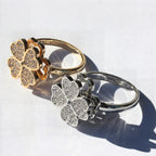 Anello Antistress Quadrifoglio Rotante
