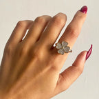 Anello Antistress Quadrifoglio Rotante